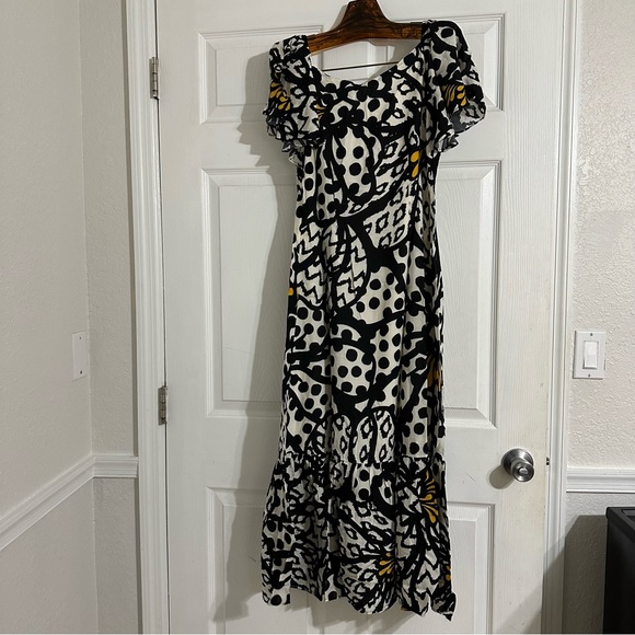 NWT ANTHROPOLOGIE Farm Rio Flutter-Sleeved Maxi Dress - Picture 7 of 9